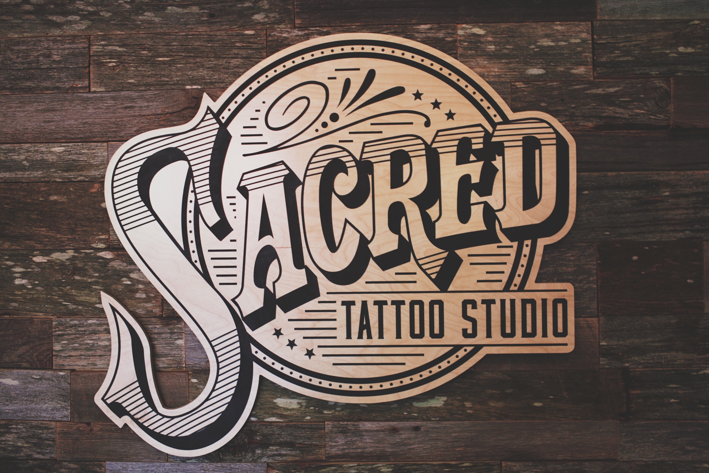 Vintage Tattoo Logo with Gold Elements Graphic by Roverto Castillo ·  Creative Fabrica